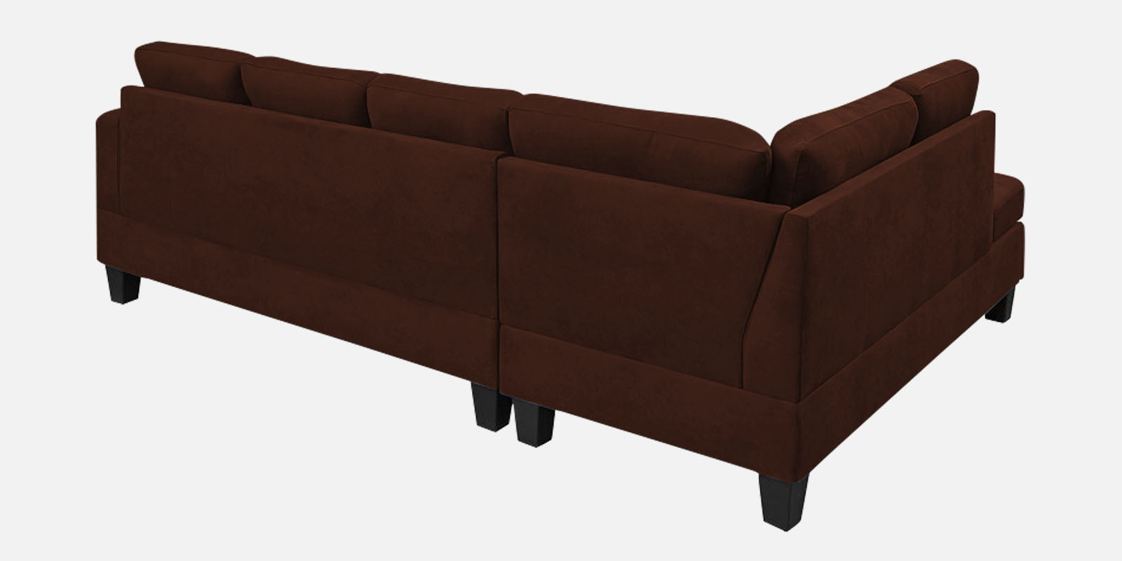 Thomas Fabric RHS Sectional Sofa (3+Lounger) in Coffee Brown Colour