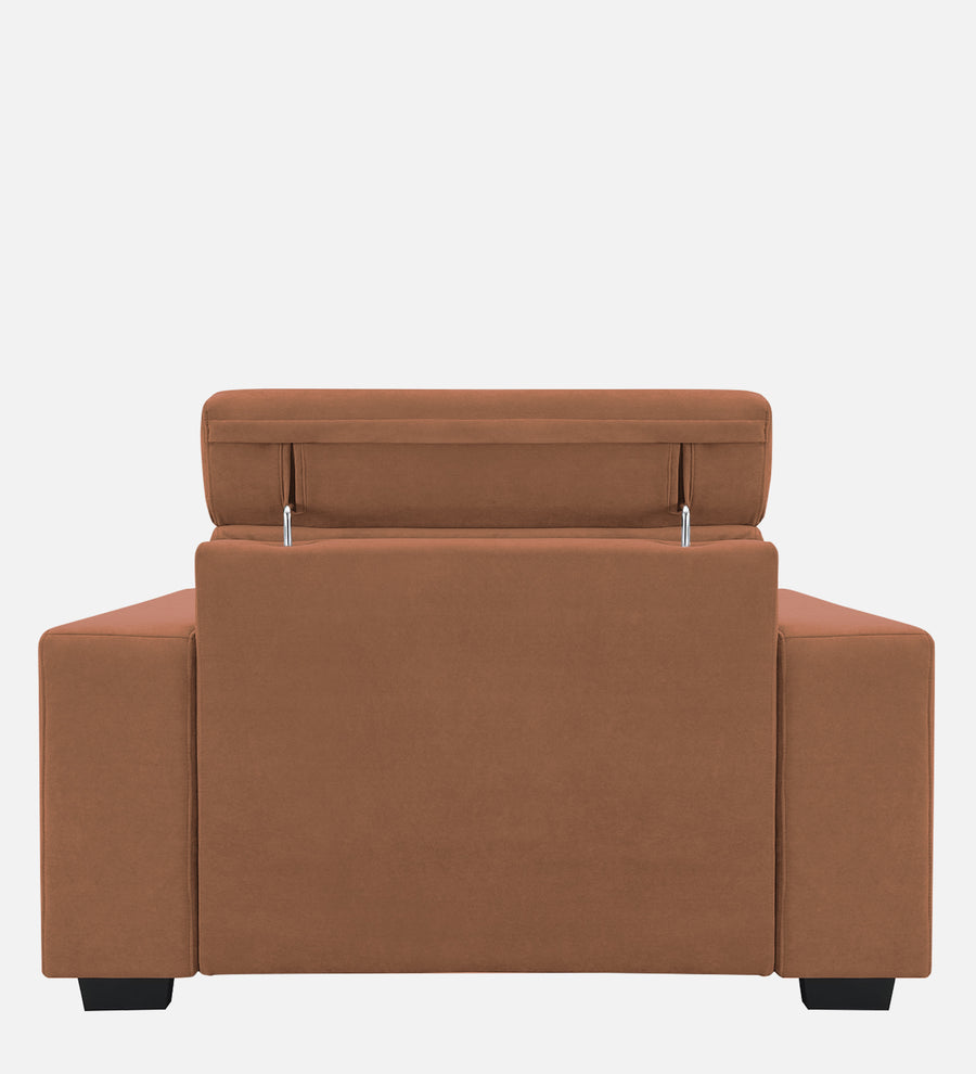 Hiro Fabric 1 Seater Sofa In Caramel Beige Colour - Febonic Living
