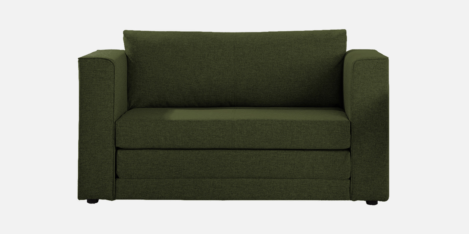 Kenia Fabric 2 Seater Convertible Sofa Cum Bed in Olive Green Colour