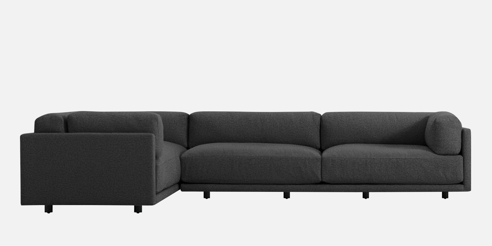 Nixon Fabric 6 Seater RHS Sectional Sofa In Charcoal grey Colour