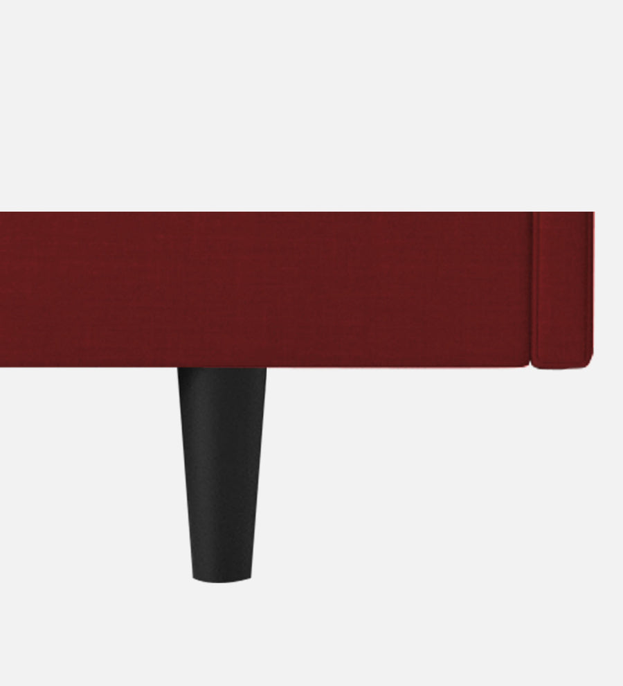 Basi Fabric Upholstered King Size Bed In Blood Maroon Colour - Febonic Living