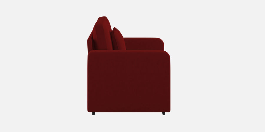 Rocky Fabric 2 Seater Pull Out Sofa Cum Bed In Blood Maroon Colour With Storage - Febonic Living