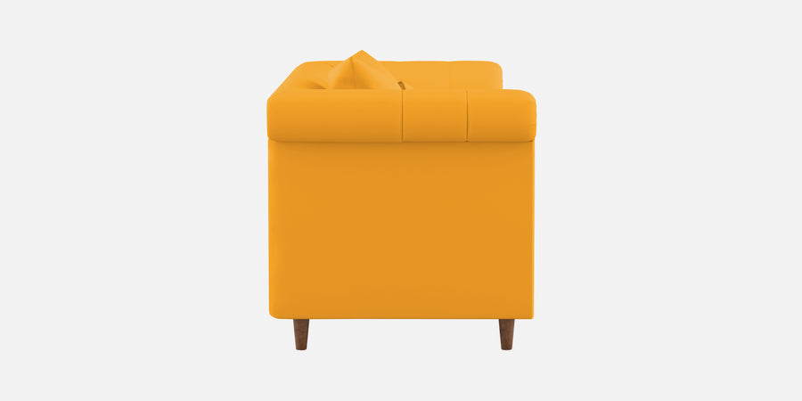 Rubi Velvet 3 Seater Sofa In Safforn Yellow Colour - Febonic Living
