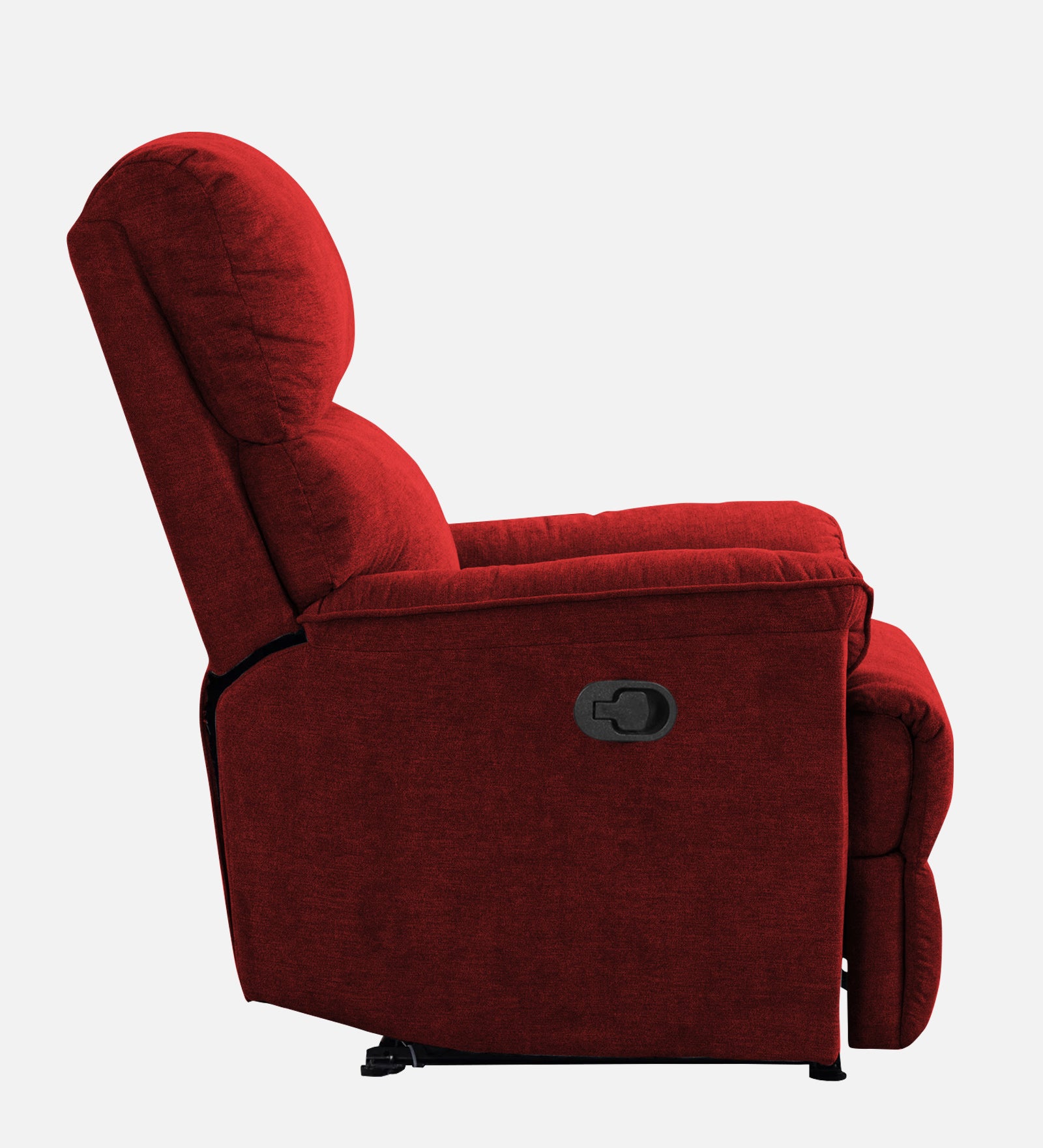 Abby Fabric Manual 1 Seater Recliner In Blood Maroon Colour