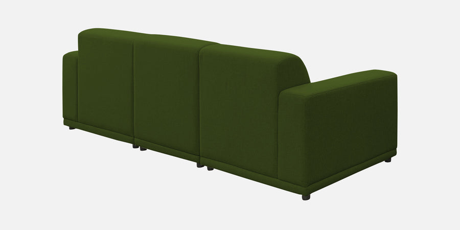 Adam Fabric Rhs Sectional Sofa 3 Ottoman Lounger In Olive Green Colour - Febonic Living
