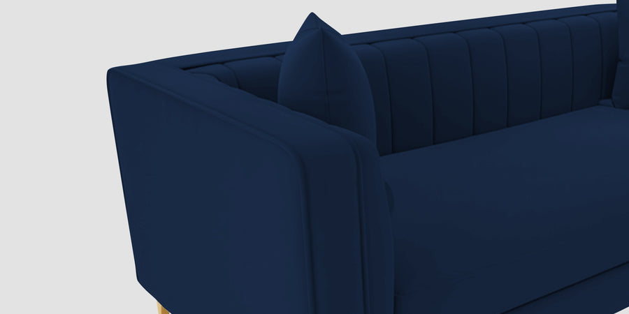 Saban Velvet 2 Seater Sofa In Imperial Blue Colour - Febonic Living