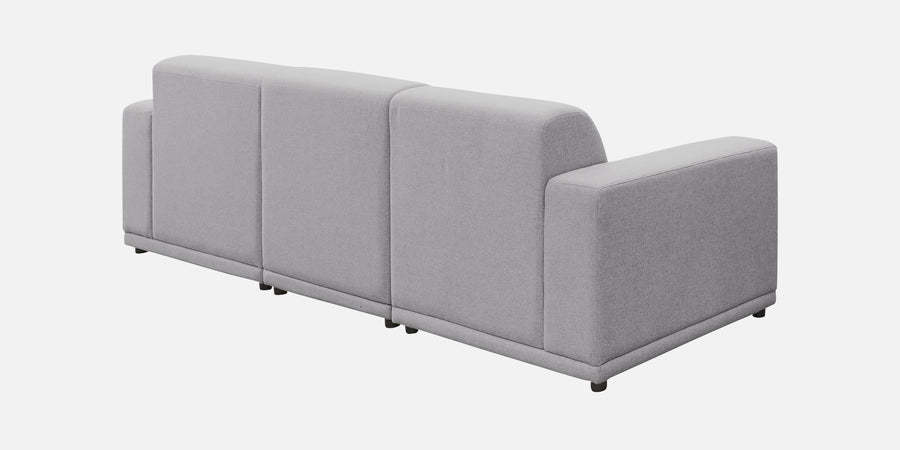Adam Fabric Rhs Sectional Sofa 3 Ottoman Lounger In Lit Grey Colour - Febonic Living