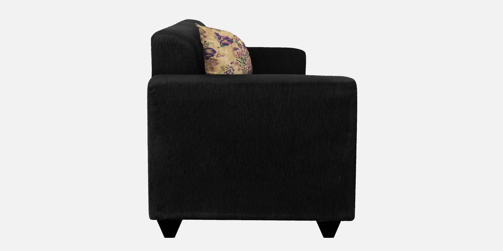 Lipu Fabric 3 Seater Sofa in Zed Black Colour