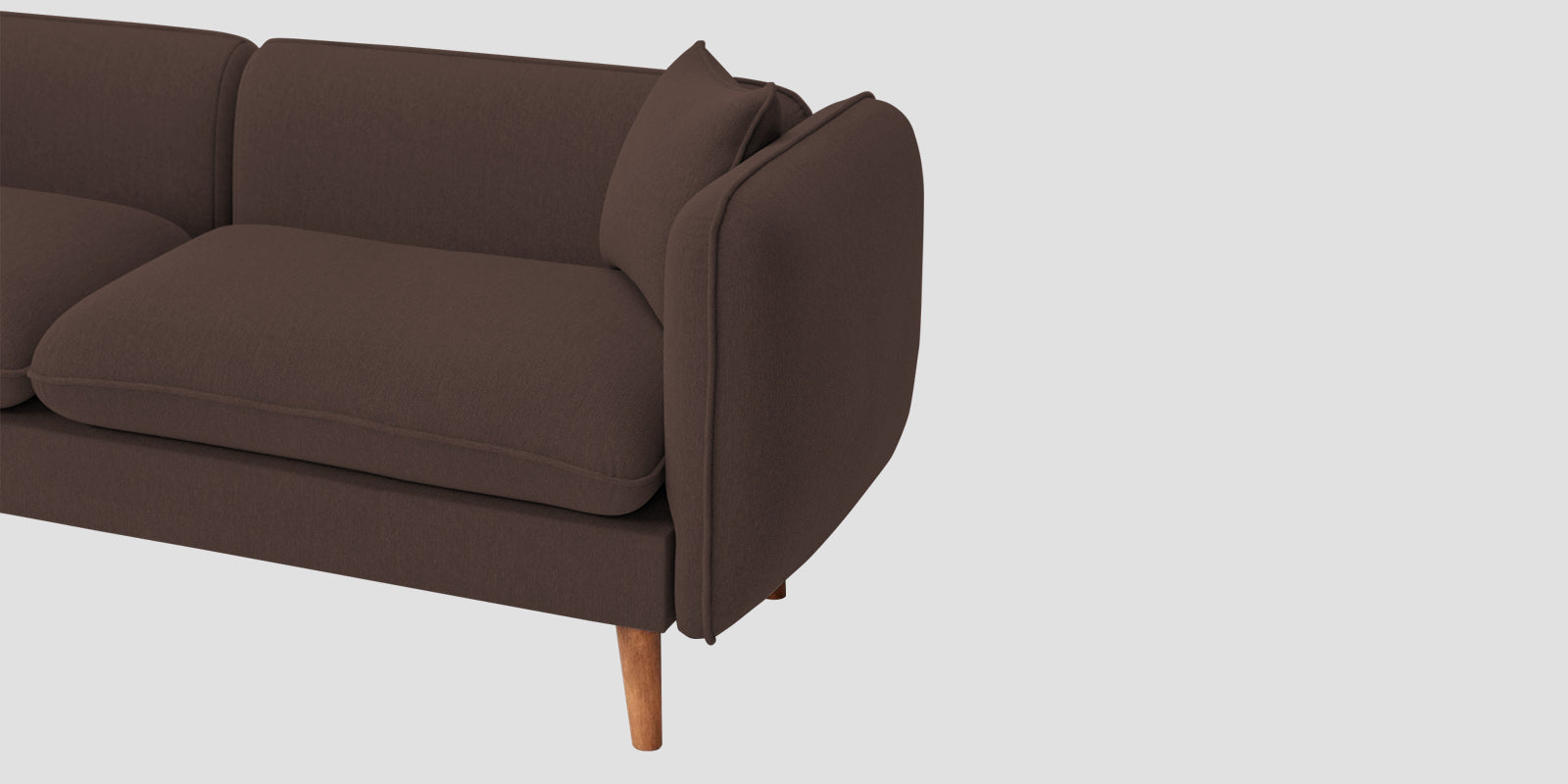 Reva Fabric 2 Seater Sofa In Caramel Brown Colour - Febonic Living