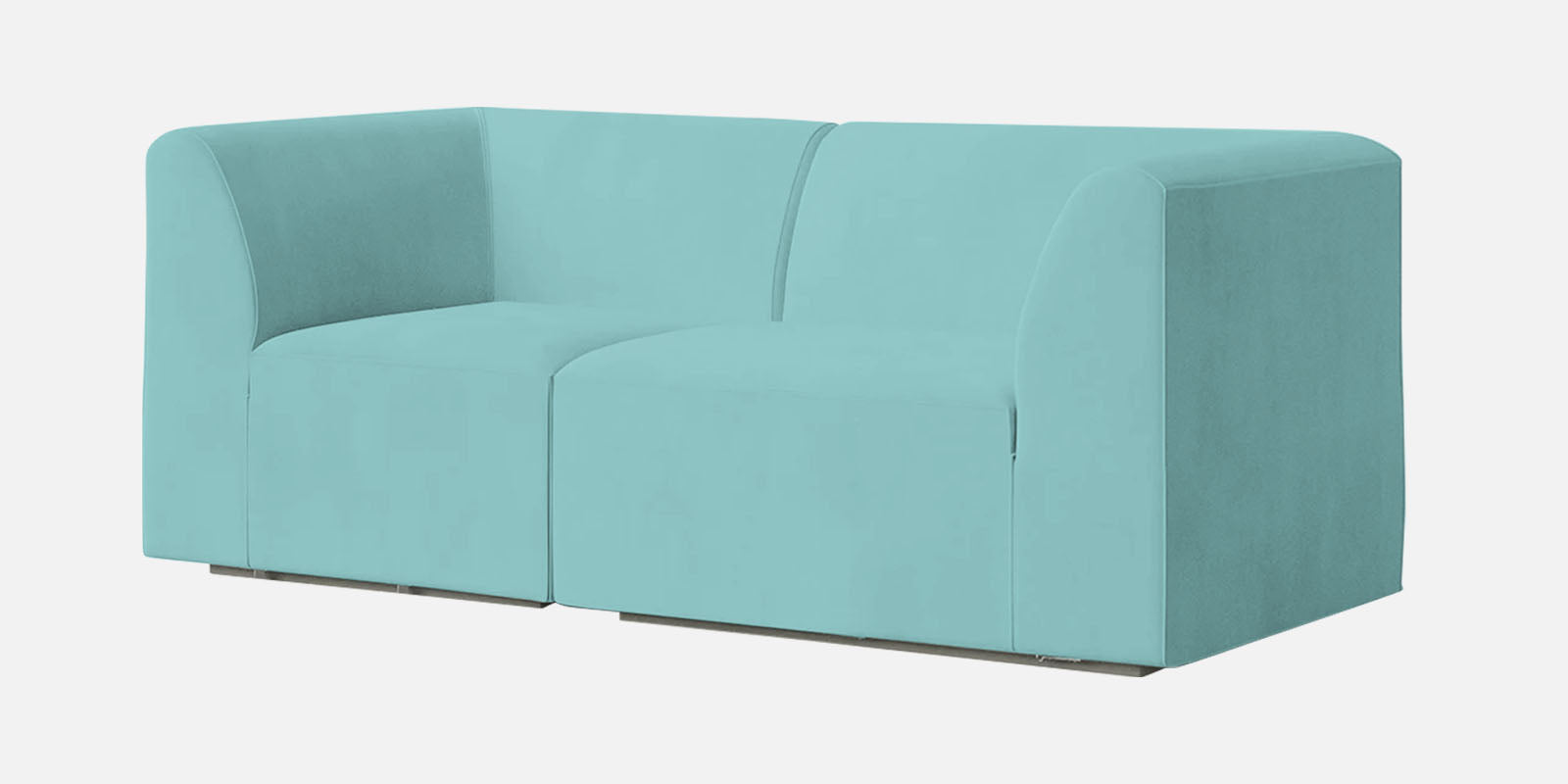 Bufa Velvet 2 Seater Sofa in Aqua blue Colour With Storage