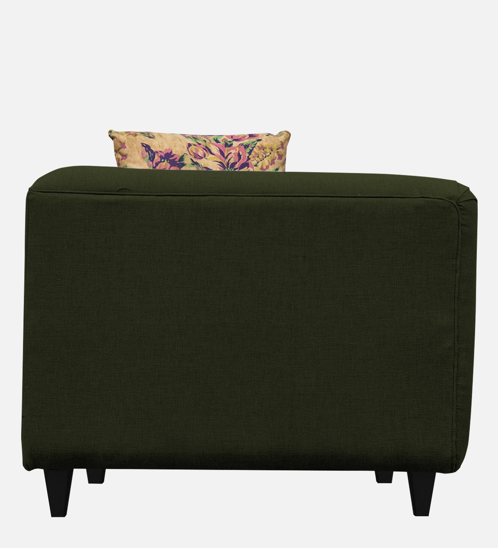 Niki Fabric 1 Seater Sofa in Olive Green Colour