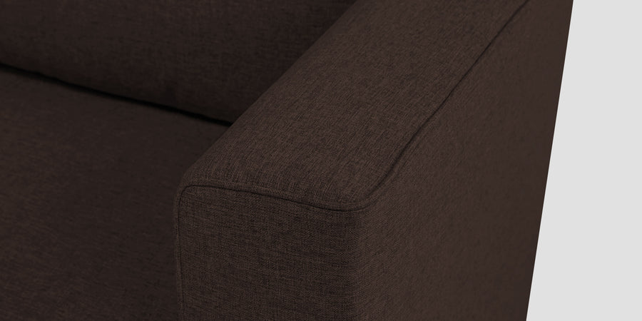 Kenia Fabric 2 Seater Foldable Sofa Cum Bed In Coffee Brown Colour - Febonic Living