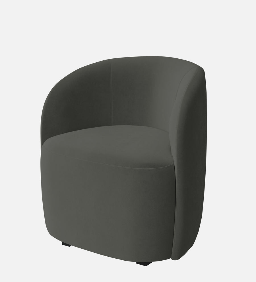 Lucky Velvet Lounge Chair In Hory Grey Colour - Febonic Living