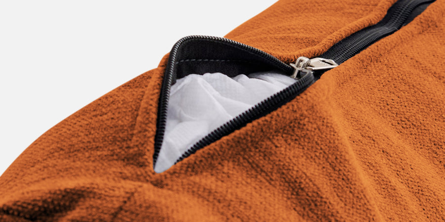 Kara Fabric 3 Seater Pull Out Sofa Cum Bed In Vivid Orange Colour - Febonic Living