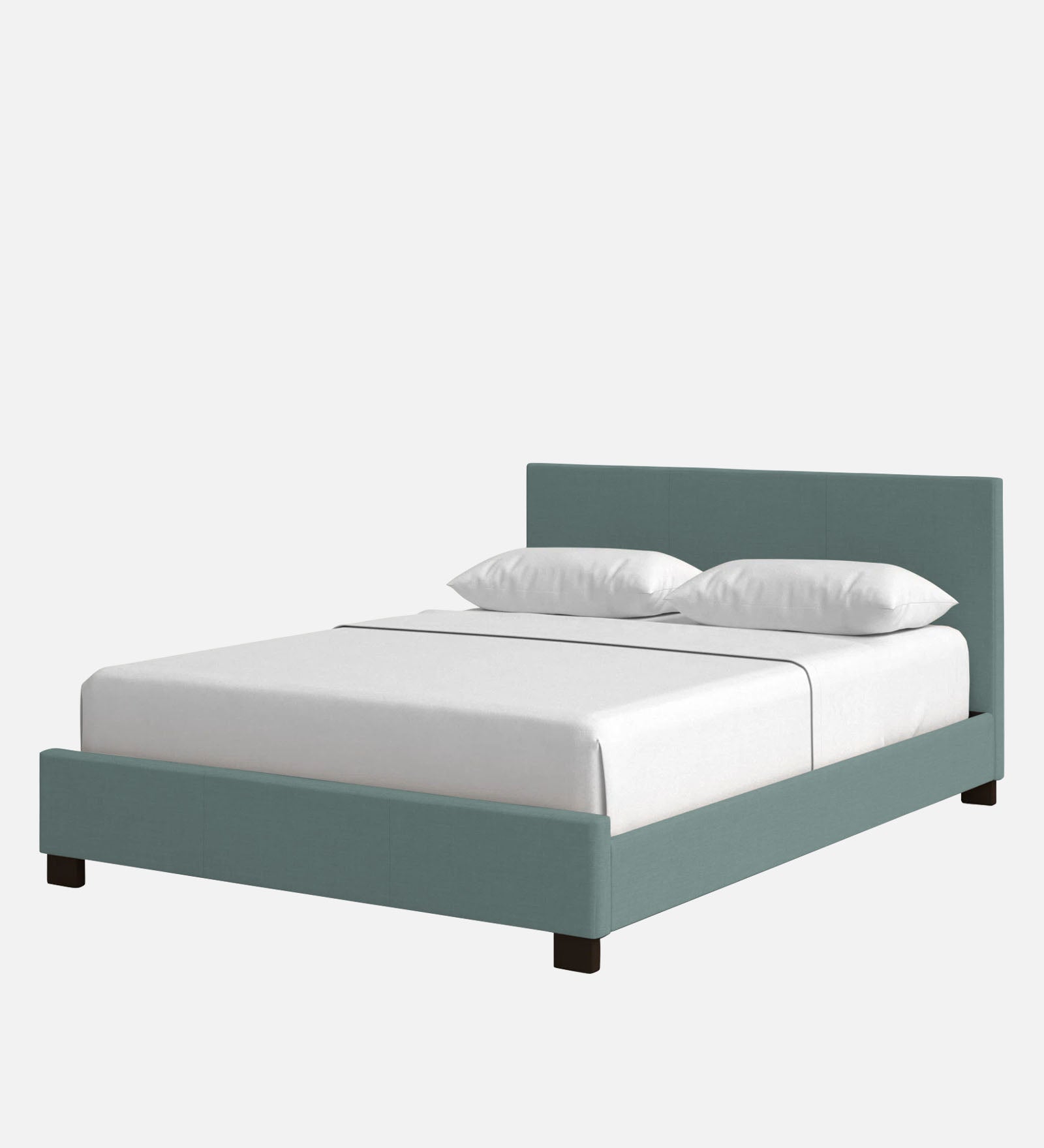 Lora Fabric Queen Size Bed in Suka Blue Colour