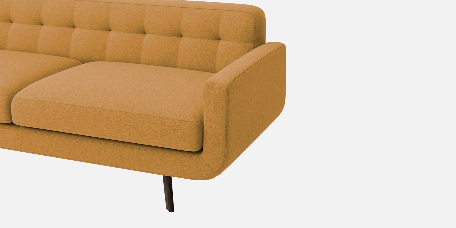 Marsela Fabric 3 Seater Sofa in Corn Yellow Colour