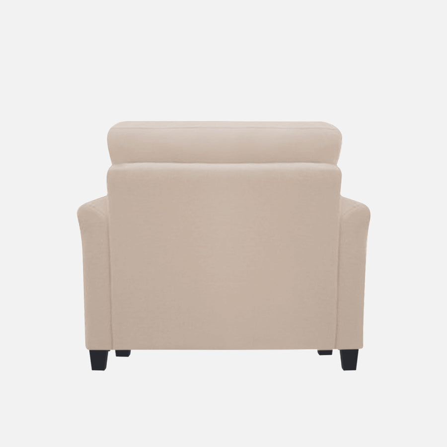 Daroo Velvet 1 Seater Sofa In Camel Beige Colour - Febonic Living