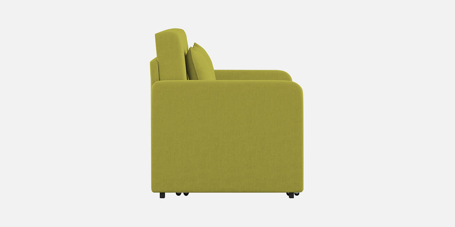 Calra Fabric 3 Seater Pull Out Sofa Cum Bed In Parrot Green Colour With Storage - Febonic Living