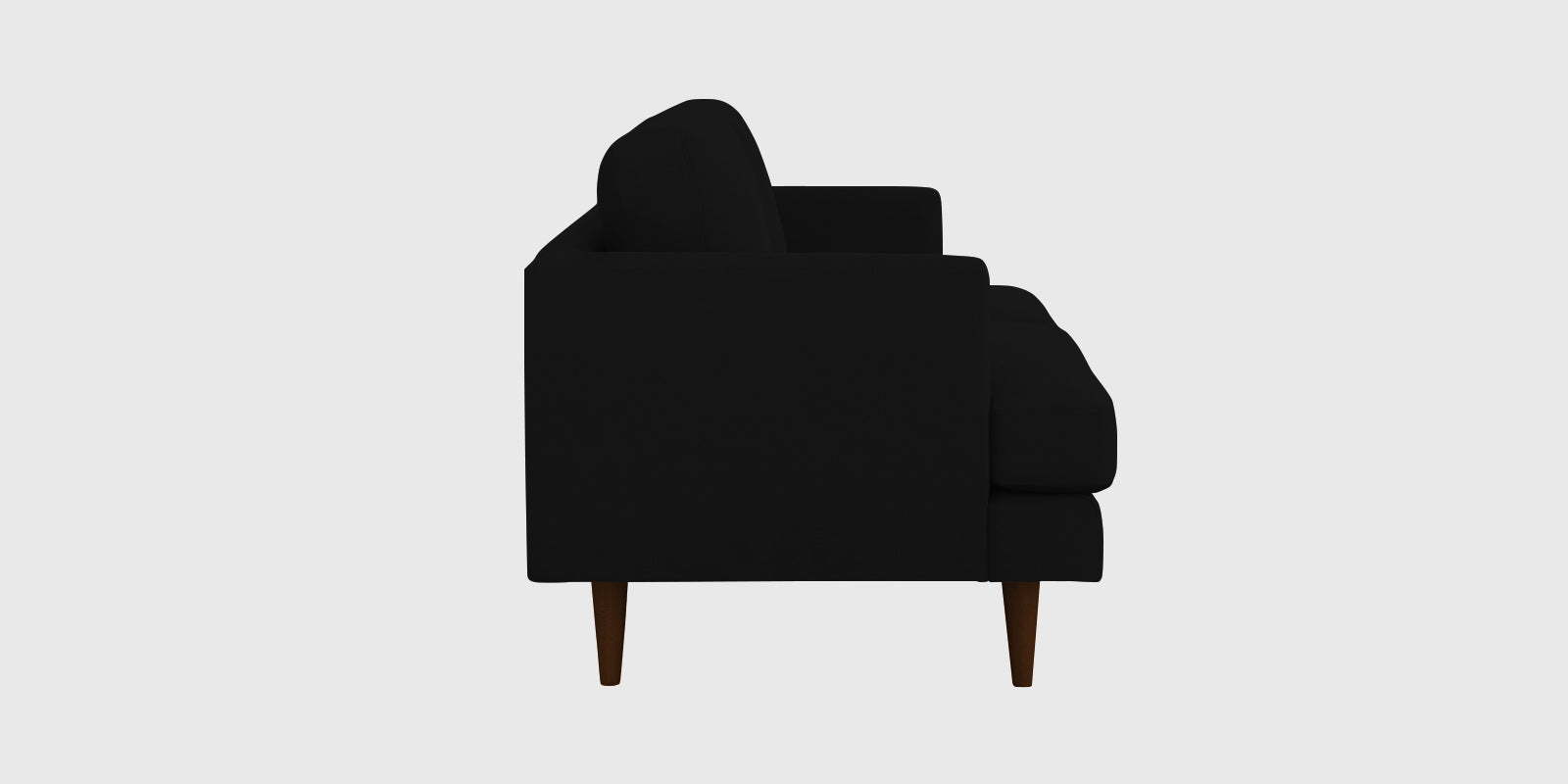 Motra Velvet 2 Seater Sofa in Adam Black Colour