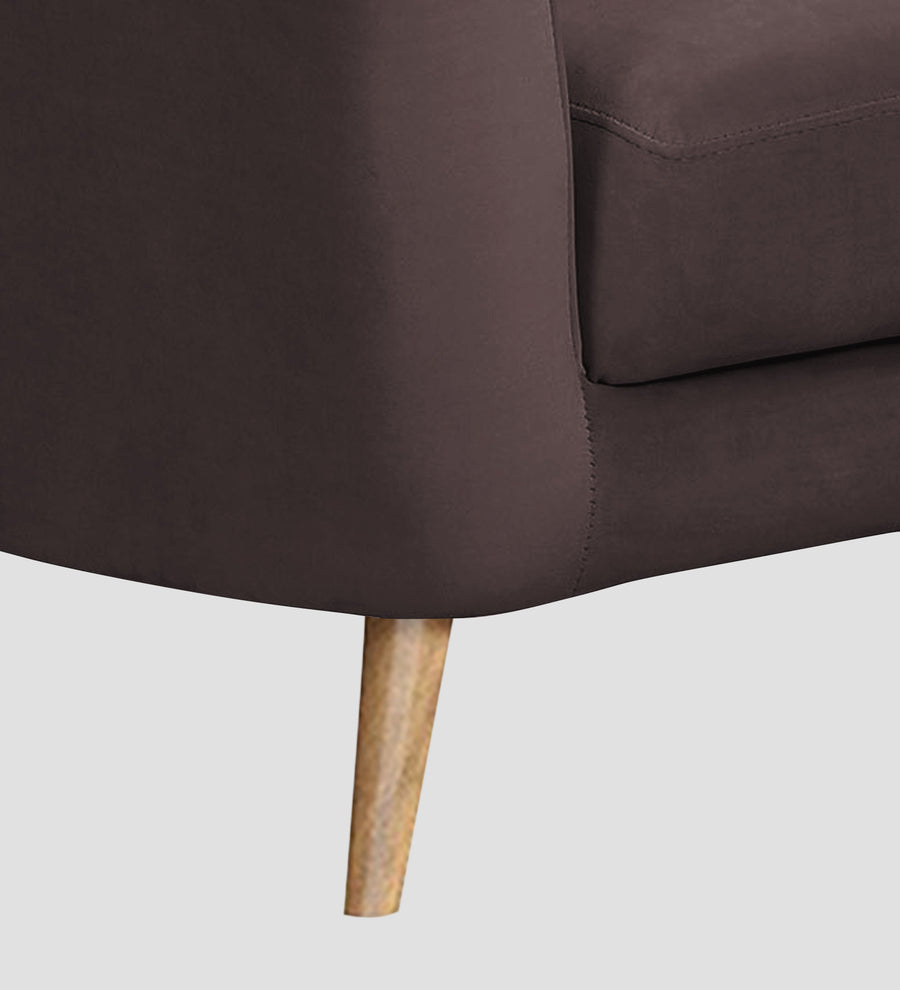 Kaylee Velvet 1 Seater Sofa In Mocha Brown Colour - Febonic Living