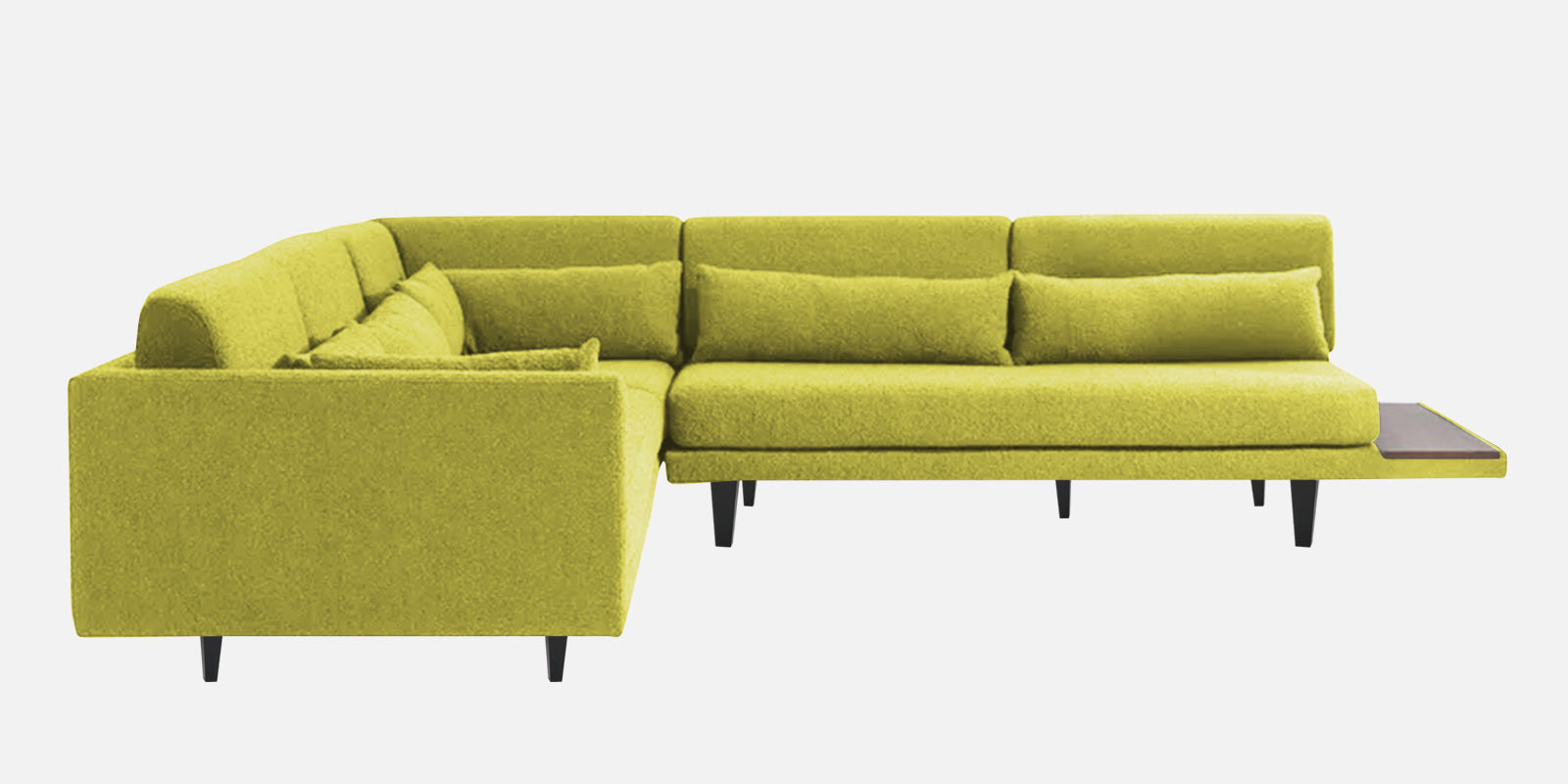 Malta Fabric 6 Seater LHS Sectional Sofa In Parrot Green Colour