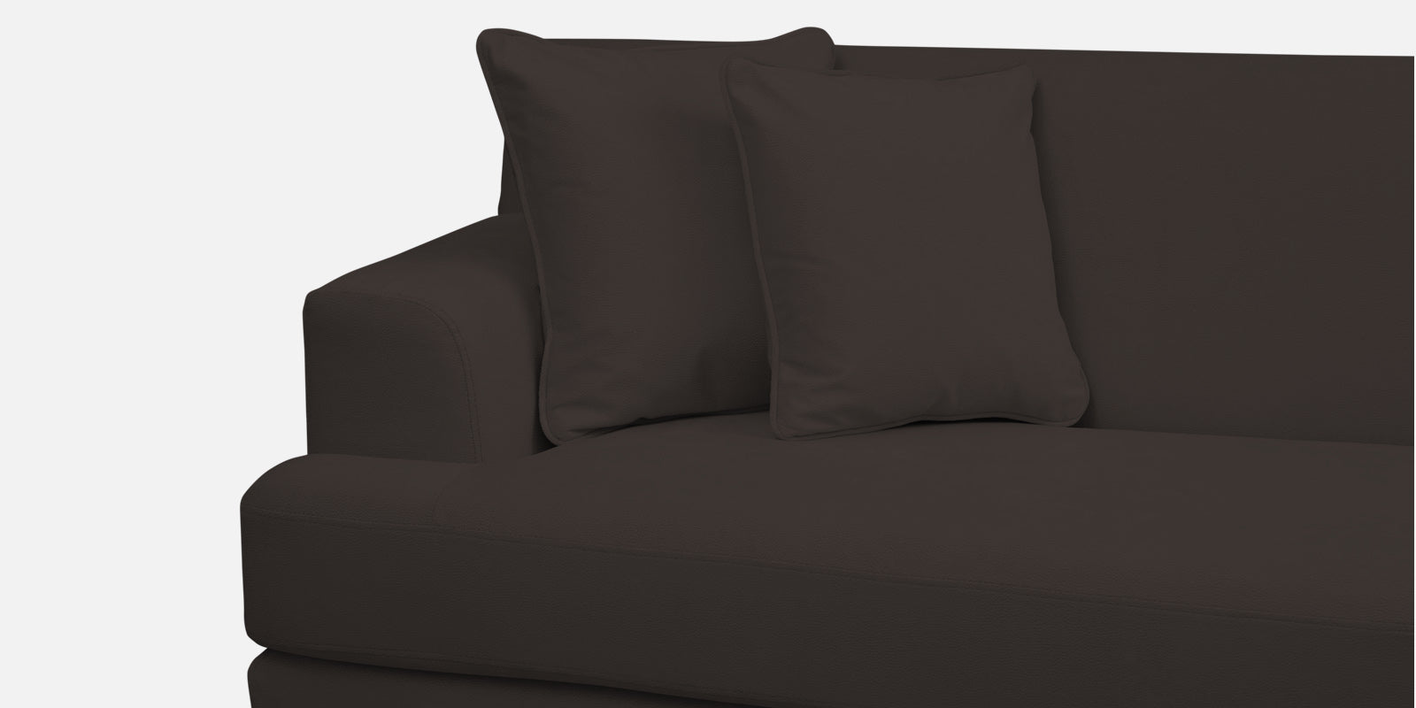 Woody Fabric 3 Seater Sofa in Coal Brown Colour