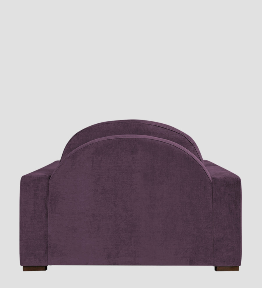 Dara Fabric 1 Seater Sofa In Greek Purple Colour - Febonic Living