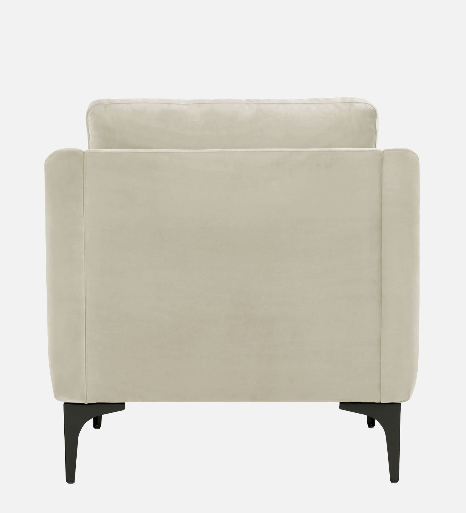 Haru Velvet 1 Seater Sofa in Warm White Colour