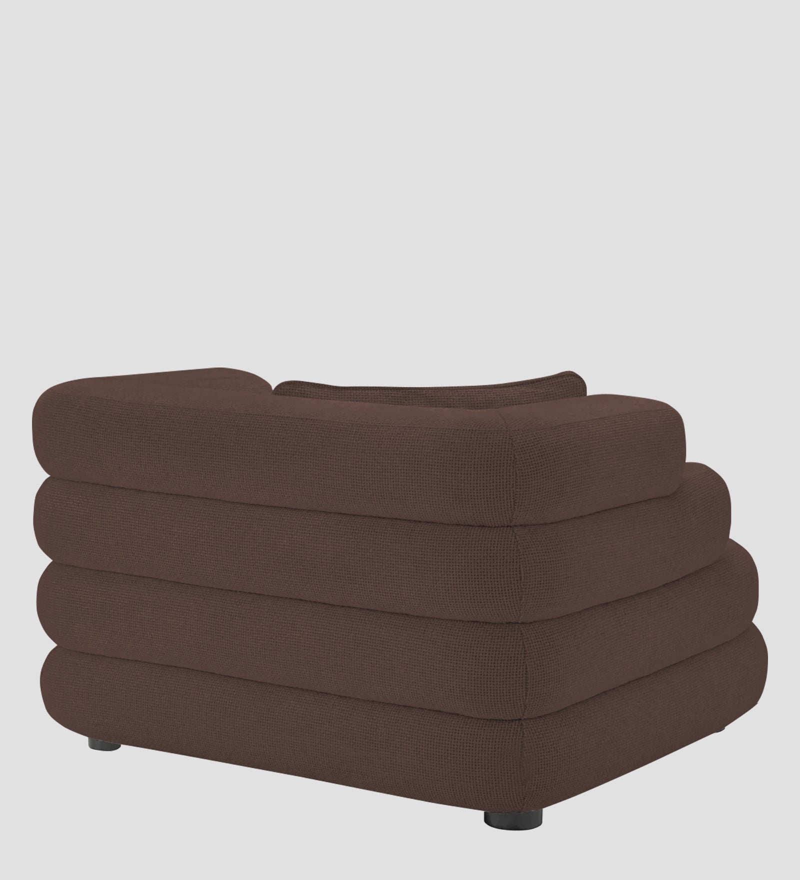 Wener Fabric 1 Seater Sofa in Caramel Brown Colour