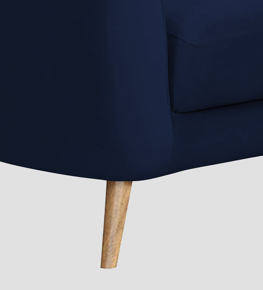 Kaylee Velvet 1 Seater Sofa In Indigo Blue Colour - Febonic Living