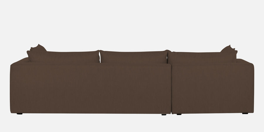 Ziggy Fabric Lhs Sectional Sofa 3 Lounger In Rosy Brown Colour - Febonic Living