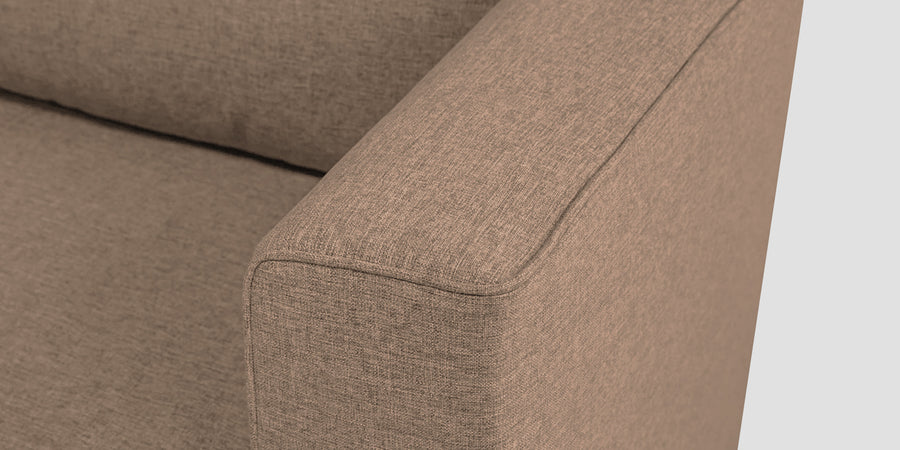 Kenia Fabric 3 Seater Foldable Sofa Cum Bed In Cookie Beige Colour - Febonic Living
