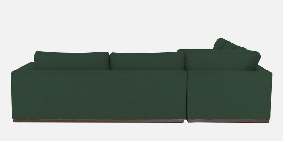 Freedom Velvet 6 Seater Rhs Corner Sofa In Amazon Green Colour With Ottoman - Febonic Living