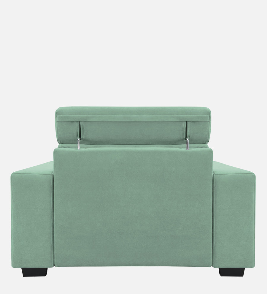 Hiro Fabric 1 Seater Sofa In Mist Blue Colour - Febonic Living