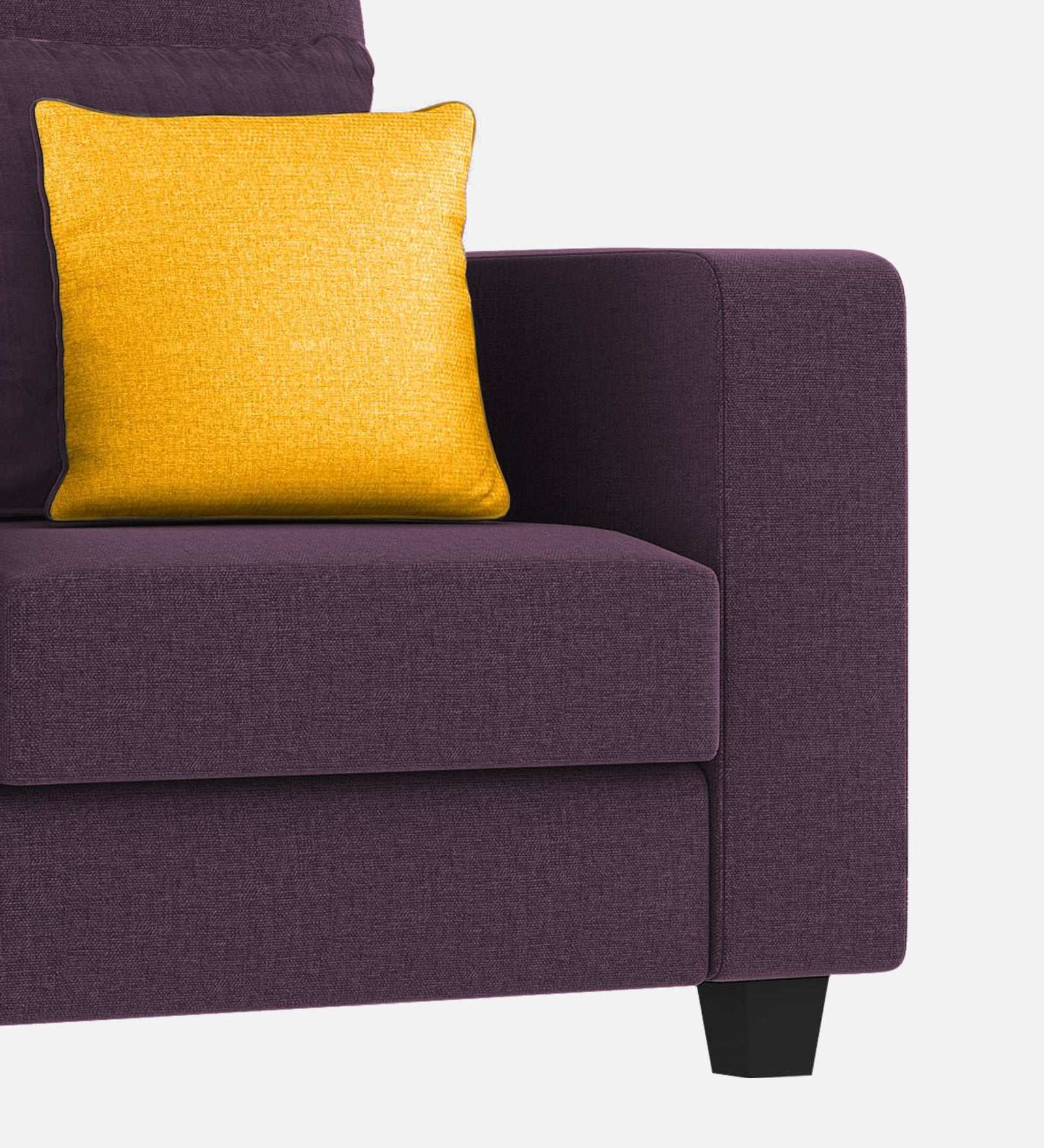 Nabi Fabric 1 Seater Sofa In Greek Purple Colour