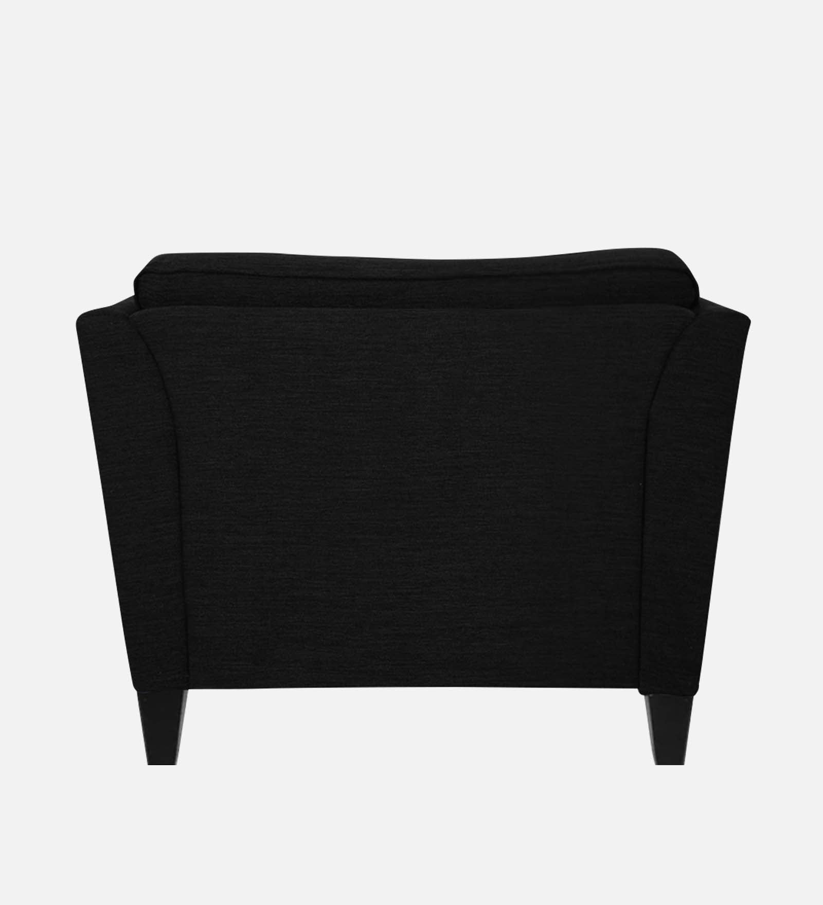 Nigar Fabric 1 Seater Sofa in Zed Black Colour