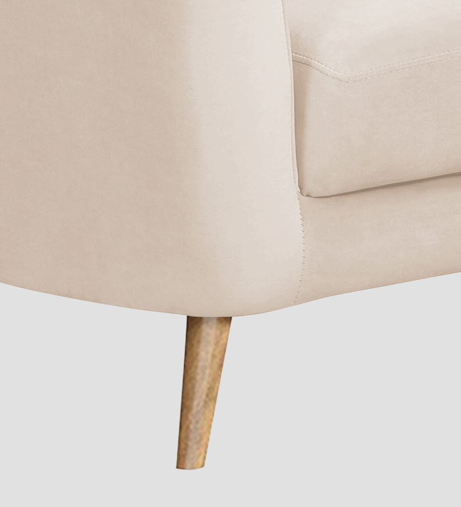 Kaylee Velvet 1 Seater Sofa In Camel Beige Colour - Febonic Living