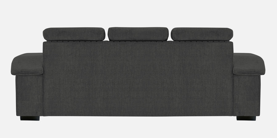 Draco Fabric 3 Seater Sofa In Charcoal Grey Colour - Febonic Living