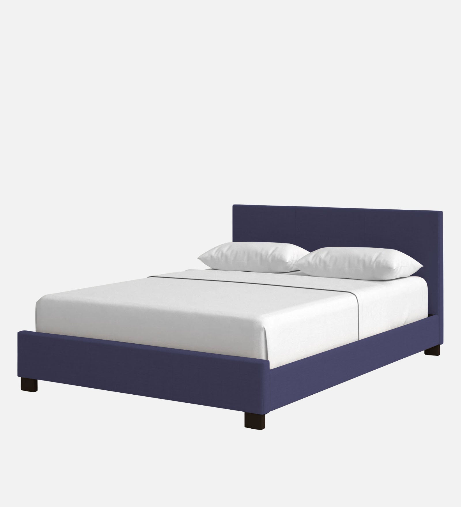 Lora Fabric King Size Bed in Denim Blue Colour