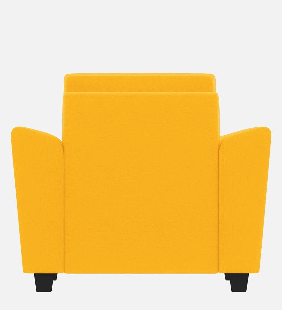 Daku Fabric 1 Seater Sofa In Bold Yellow Colour - Febonic Living