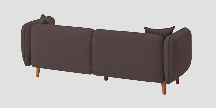Reva Fabric 3 Seater Sofa In Night Brown Colour - Febonic Living