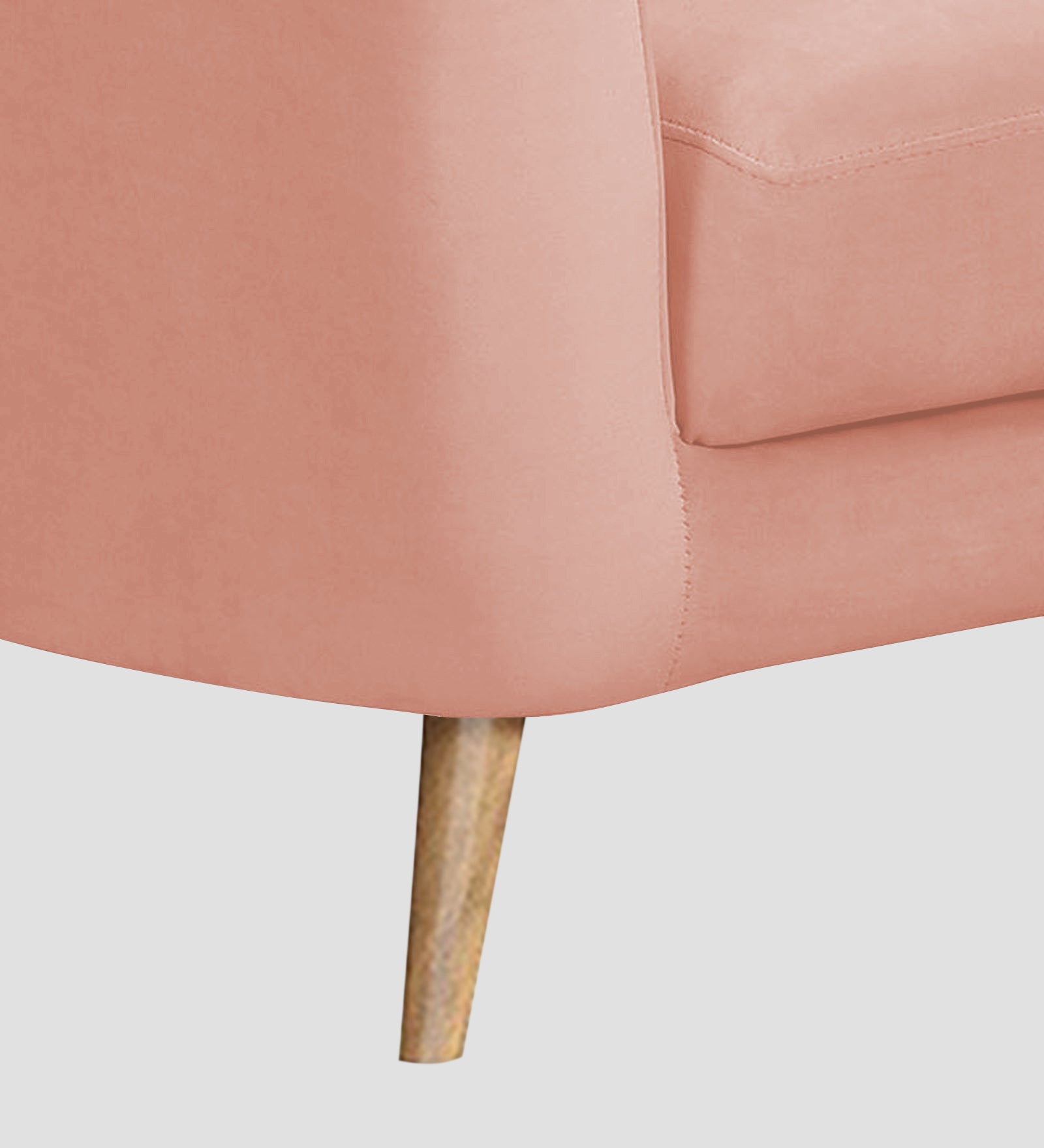 Nancy Velvet 1 Seater Sofa in Blush Pink Colour