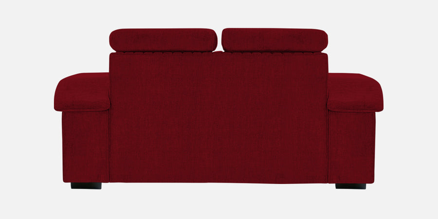 Draco Fabric 2 Seater Sofa In Ruby Red Colour - Febonic Living