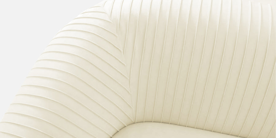 Yara Velvet Fabric 2 Seater Sofa In Warm White Colour - Febonic Living