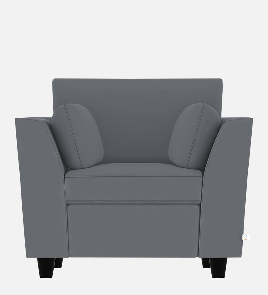 Bristo Velvet 1 Seater Sofa In Pubble Grey Colour With Storage - Febonic Living