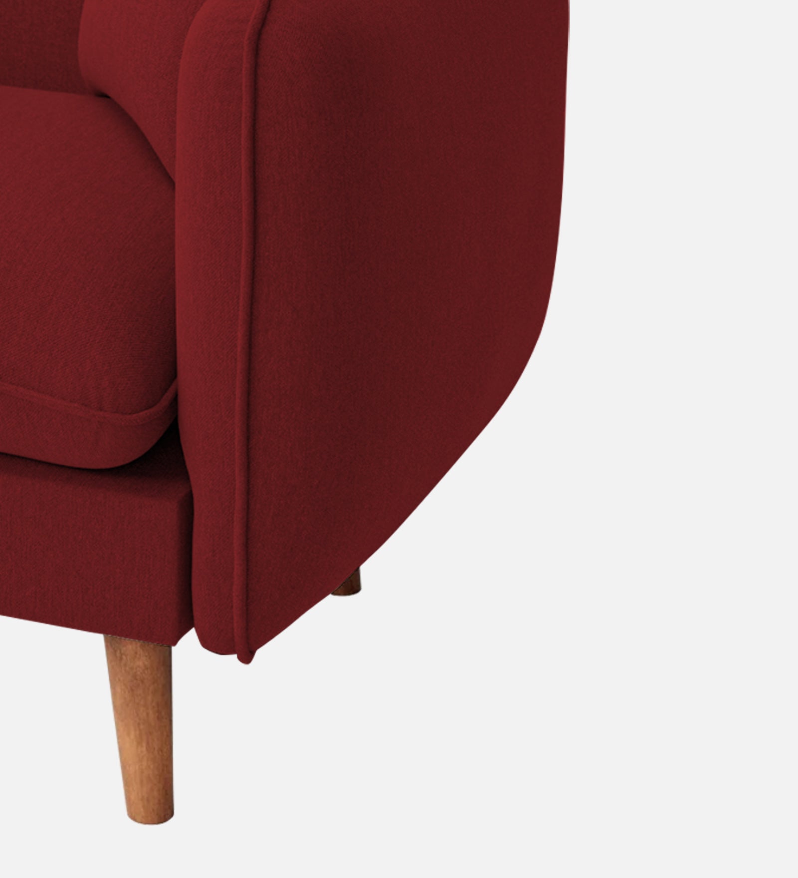 Reva Fabric 1 Seater Sofa In Corel Red Colour