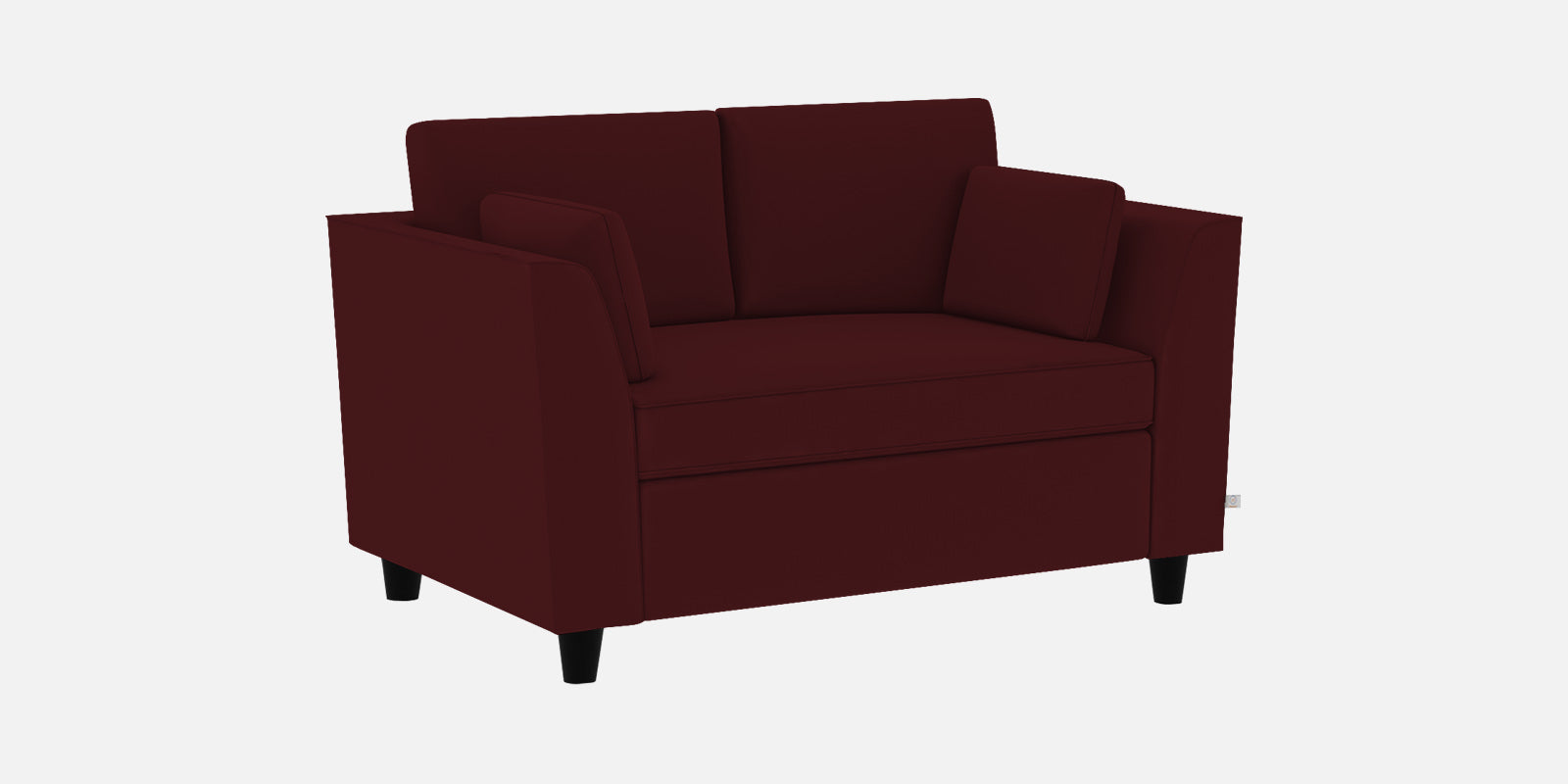 Bristo Velvet 2 Seater Sofa in Blood Maroon Colour With Storage