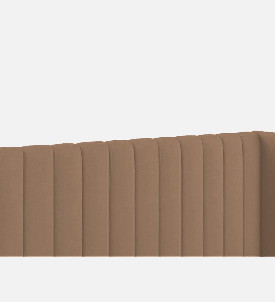 Colina Fabric Upholstered King Size Bed In Cosmic Beige Colour With Box Storage - Febonic Living