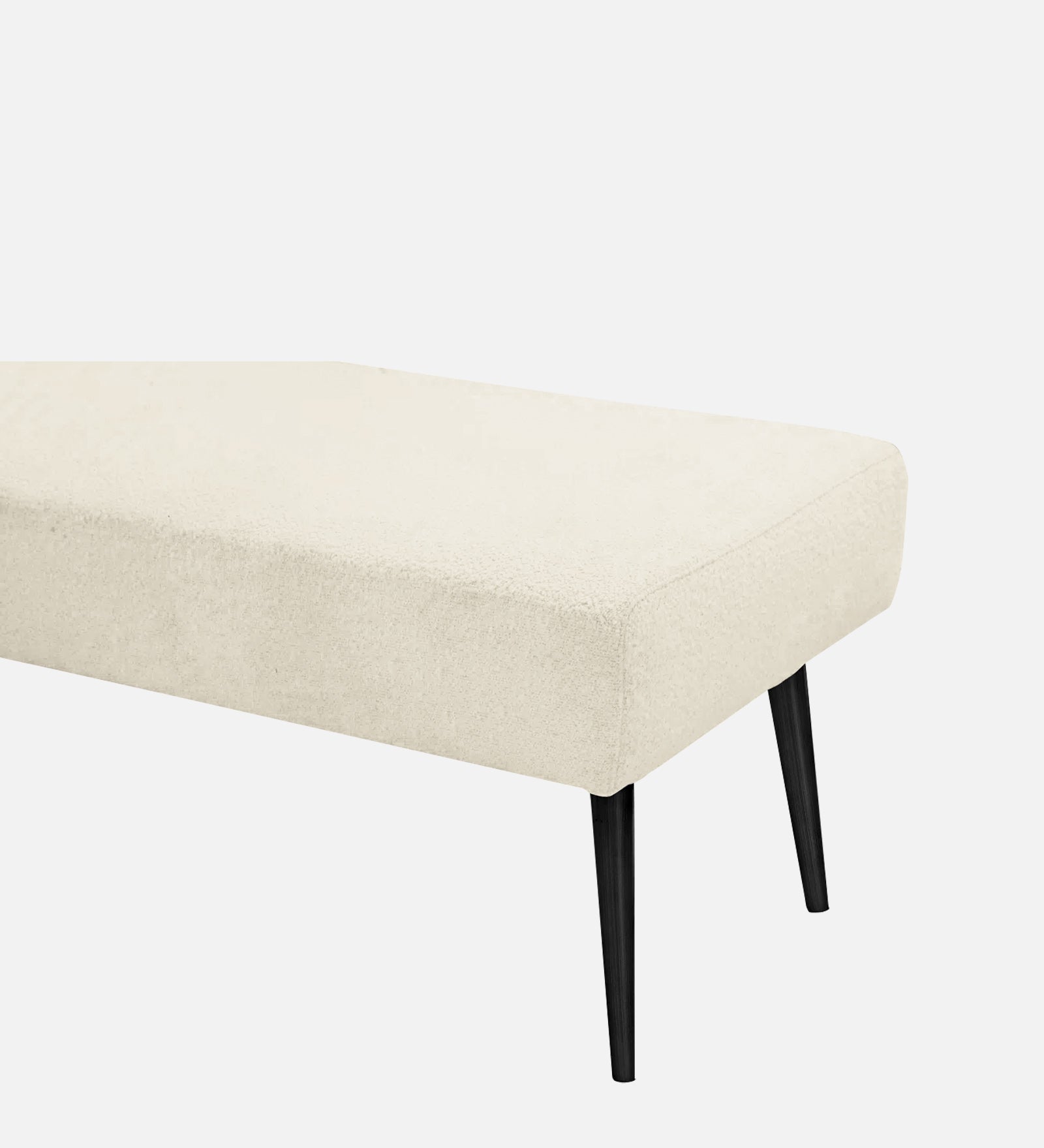 Orbit Fabric Bench In Ivory Cream Colour