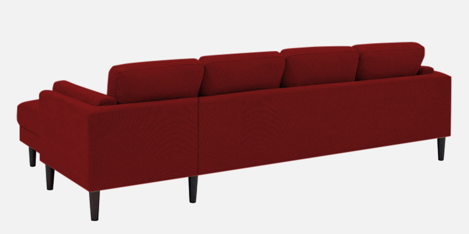 Creata Fabric LHS Sectional Sofa (3+Lounger) in Blood Maroon Colour by Febonic